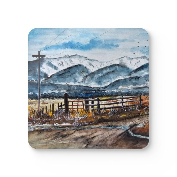 Winters End Corkwood Coaster Set