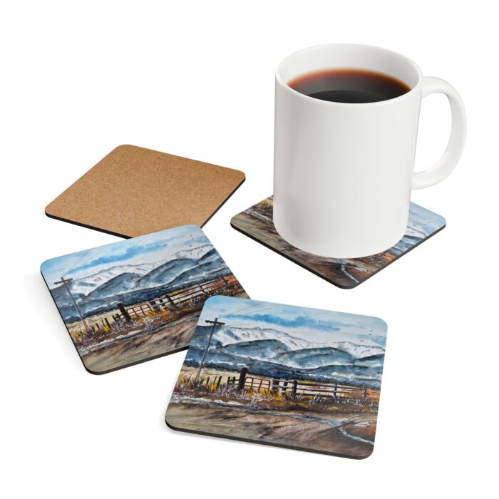 Winters End Corkwood Coaster Set - Image 4